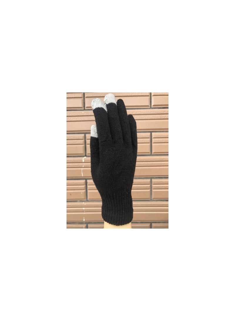 Loquat Solid Knit Gloves 