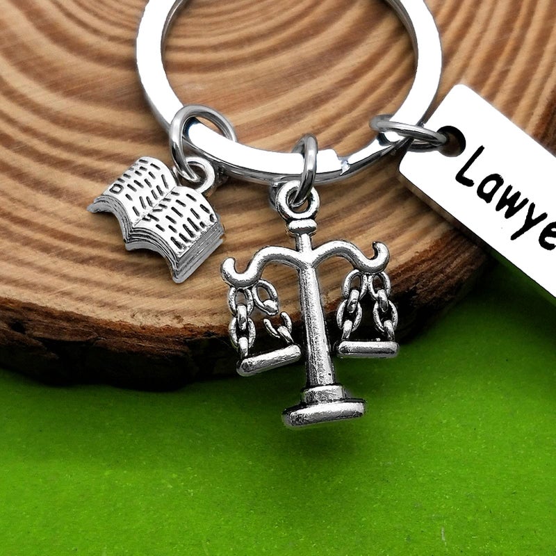 Baipilu Future Lawyer Gifts Keychain Law School Graduation Gifts Attorney Jewelry for Law Student Keychain New Attorney Present Jewelry Birthday Appreciation Retirement Present Keyring - Image 3