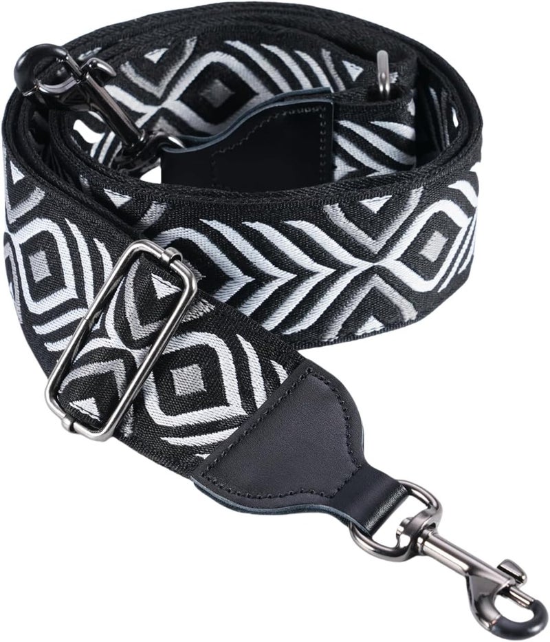CLOUDMUSIC Purse Banjo Strap Guitar Strap For Handbag Shoulder Bag Jacquard Woven With Metal Hardware(Peacock Feather) - Image 1