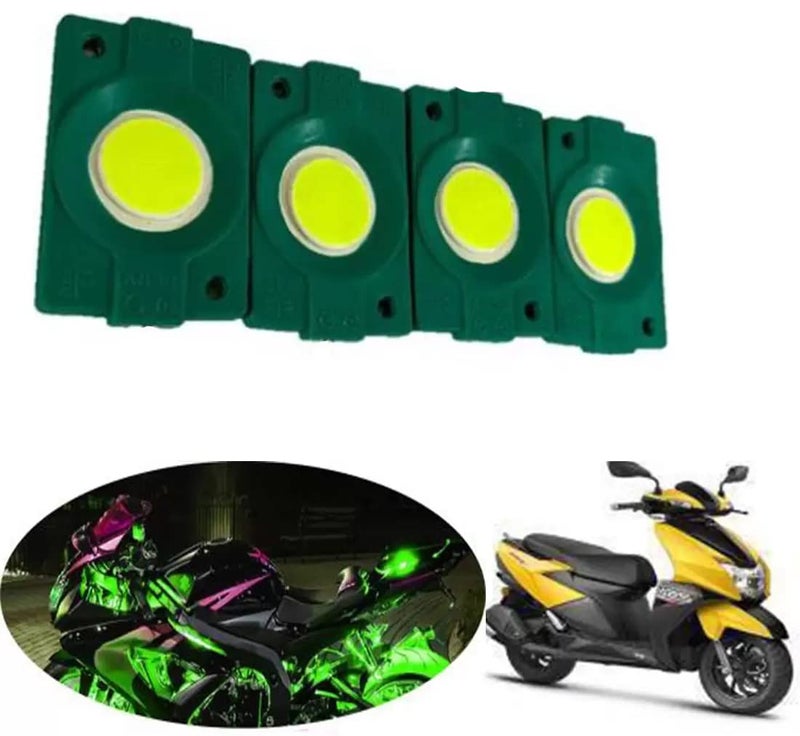 AUTOFRILL car accessories 4 Pcs Universal Patch Light Fancy Light for Bike Car Led Light car light interior bike light Body Lights for Car Motorbike Van Truck (Green) - Image 5