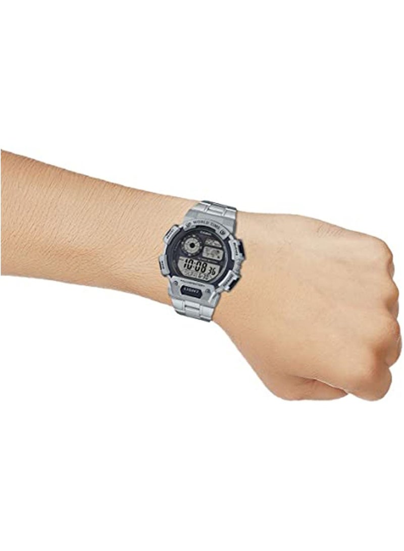 CASIO Men's Water Resistant Digital Watch AE-1400WHD-1AVDF - Silver - Image 5
