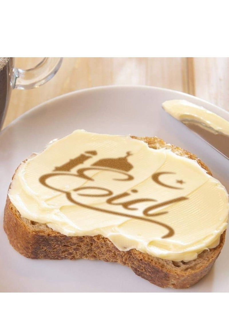 SYOSI 16Pcs Eid Ramadan Coffee Decorating Stencils Reusable Cake Cookies Baking Painting Journal Mold Tools Templates Decor, Dessert Coffee Chocolate DIY Craft Islamic Ramadan Party Supplies - Image 4