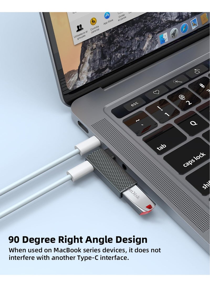 SOLARAE 2-in-1 USB C to USB 3.1 Adapter with 100W Type C Charging Port, Thunderbolt 4/3 OTG Converter for Meta Quest 2, Steam Deck, Rog Ally, iPhone 15 Series, iPad, MacBook and More (Space Grey) - Image 3