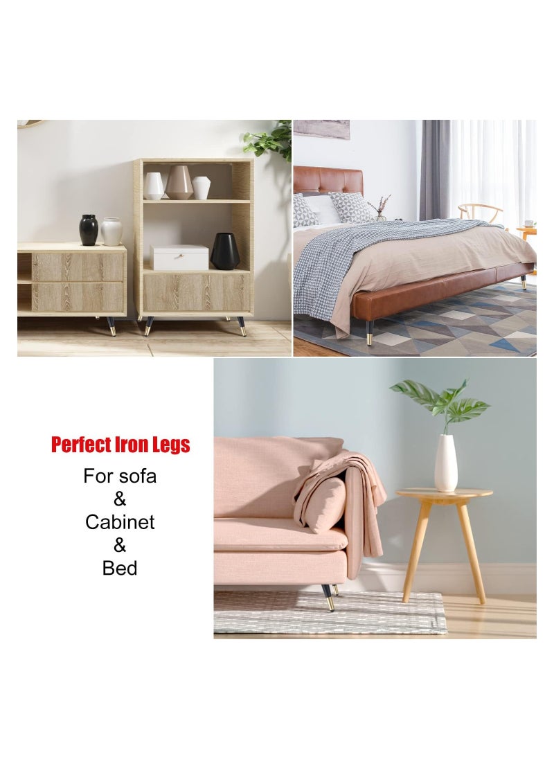 Generic Heavy Duty Metal Coffee Table Legs, Replacement Iron Sofa Feet, Golden Stainless Steel Cabinet Legs, Supports Up to 800kg, Set of 4  - Image 4