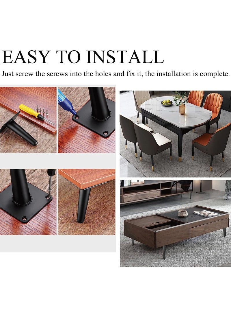 Generic Heavy Duty Metal Coffee Table Legs, Replacement Iron Sofa Feet, Golden Stainless Steel Cabinet Legs, Supports Up to 800kg, Set of 4  - Image 3