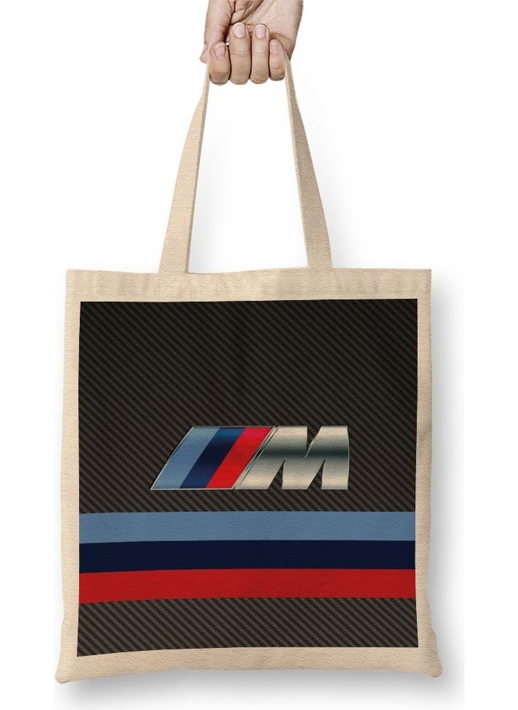 Baskı Dükkanı Print Shop Bmw M Power Carbon Cloth Bag Long Handle 