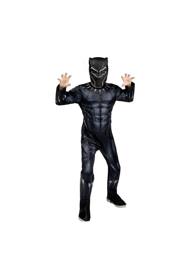 Jazwares MARVEL Boys Deluxe Black Panther Costume, Kids Superhero Halloween Costume, Child - Officially Licensed Medium - Image 1