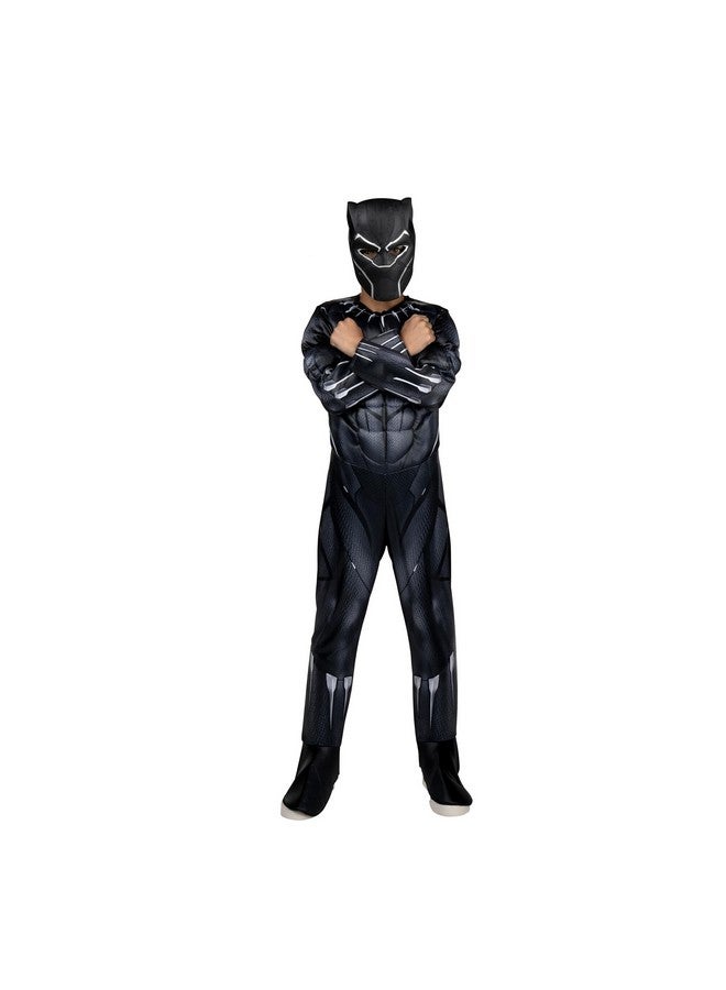 Jazwares MARVEL Boys Deluxe Black Panther Costume, Kids Superhero Halloween Costume, Child - Officially Licensed Medium - Image 3