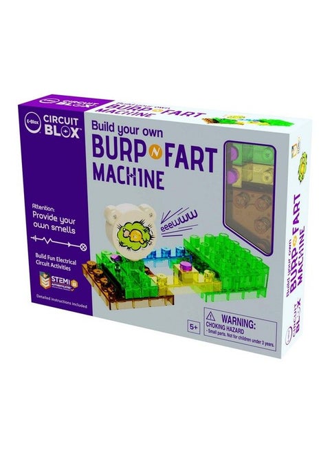 Building Blocks Stem Circuit Kit Build Your Own Burp & Fart Machine Add Funny Sounds To Brick & Structure Science Projects Birthday & Gag Gift Boys Girls 5+