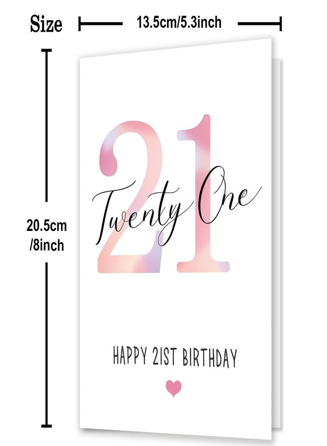 IDU 21st Birthday Card for Her,21st Birthday Gifts & Decorations for Women & Female,21 Year Old Birthday Gifts Card for Girl Sister Daughter Friend Bestie - Image 3