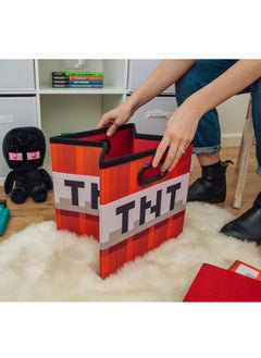 General Minecraft TNT Block-38cm Lid Storage Container, Foldable Fabric Container, Cube Organizer with Handles, Shelf Compartments, Cabinets  - Image 3