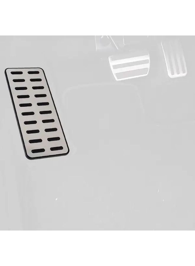 Universal Silvery Stainless Steel Car Footrest Durable Cover Universal Size - Image 5