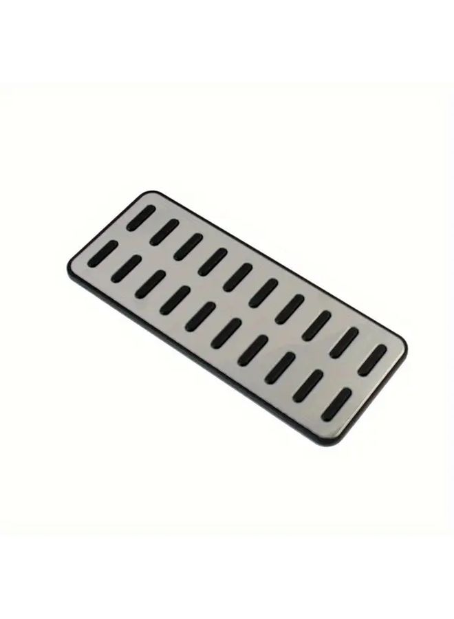 Universal Silvery Stainless Steel Car Footrest Durable Cover Universal Size - Image 3