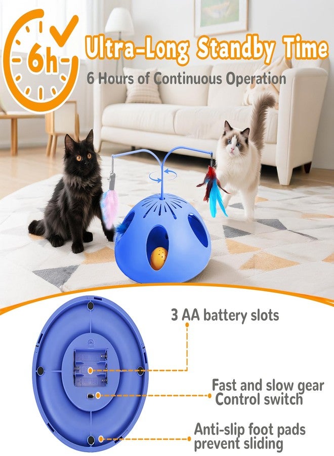 SEARART Cat Toys for Indoor Cats Interactive Cats Toy Kitten feathertoy; Trackball, Cat Tunnel Kitty Toys for Multi-cat Family - Image 5