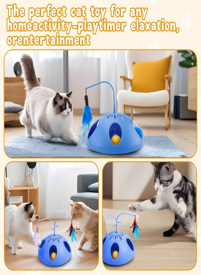 SEARART Cat Toys for Indoor Cats Interactive Cats Toy Kitten feathertoy; Trackball, Cat Tunnel Kitty Toys for Multi-cat Family - Image 3