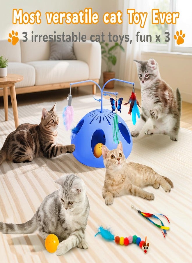 SEARART Cat Toys for Indoor Cats Interactive Cats Toy Kitten feathertoy; Trackball, Cat Tunnel Kitty Toys for Multi-cat Family - Image 2