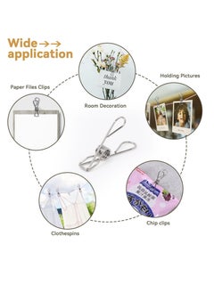 General 40 Pack Extra Large Clothes Pins Heavy Duty, 304 Stainless Steel Clothes Pins with Waterproof Bag, Metal Clothespins Assorted Size, 2.4/2.6/3.4 Inch  - Image 5
