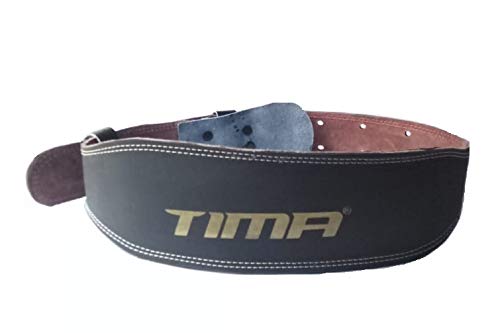 Tima Gym Belt with Steel Roller Buckle Foam Padded Black (Small (Fits 23-29 Inches)) - Image 2