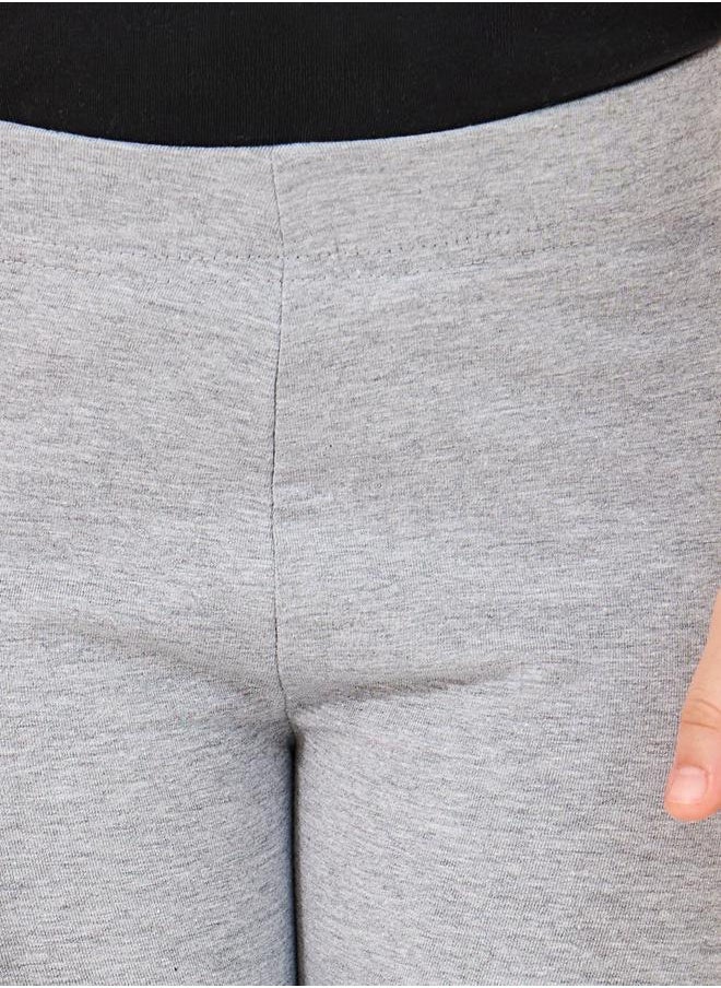 Styli Styli Solid Elastic Waistband Cotton Leggings  - Image 3