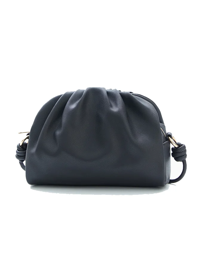 Wecre8 Black Ruched Shoulder Bag