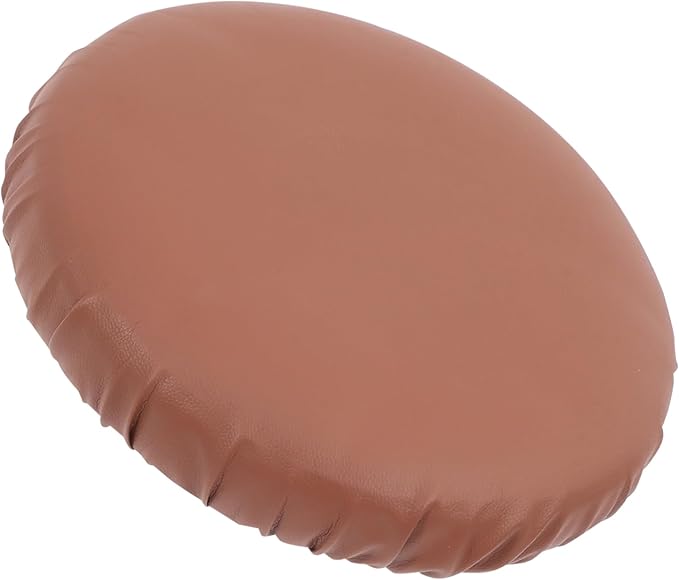 Brown Round Bar Stool Covers Outdoor Furniture Seat Protector - Image 1