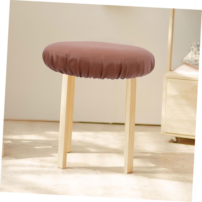 Brown Round Bar Stool Covers Outdoor Furniture Seat Protector - Image 5