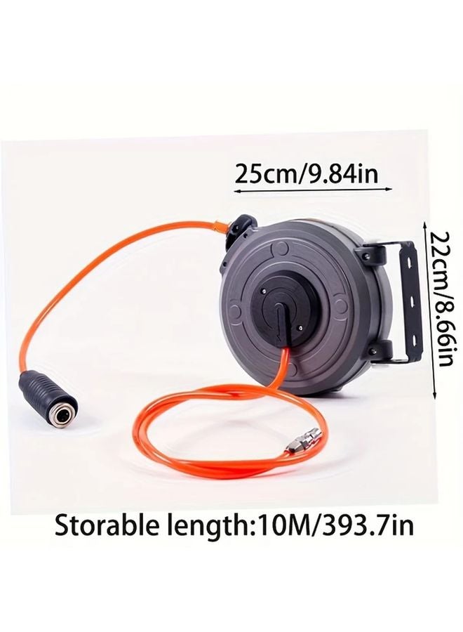 أزرق 236 بوصة بكرة خرطوم هواء قابلة للسحب حائطية موصل سريع لضاغط الهواء - Image 4