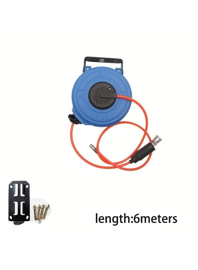 أزرق 236 بوصة بكرة خرطوم هواء قابلة للسحب حائطية موصل سريع لضاغط الهواء - Image 1