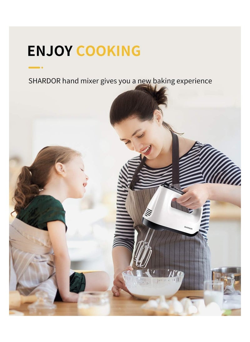 SHARDOR - SHARDOR 400W 6 Speed Turbo Hand Mixer with Snap -On Storage Case for Kitchen - Image 1