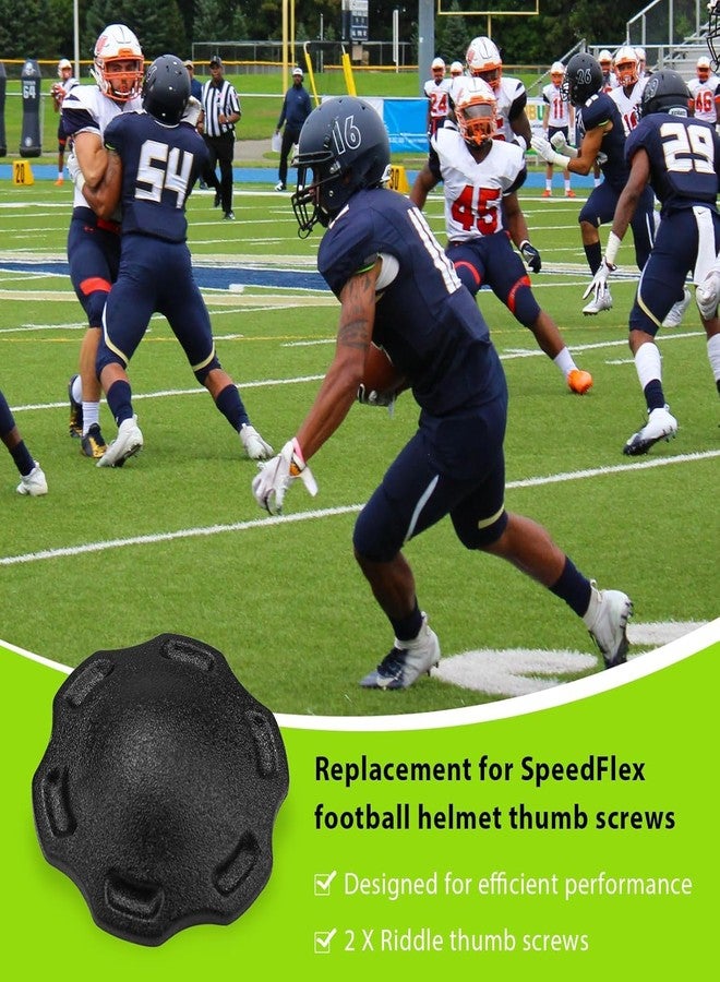 ArrogantF Football Helmet Thumb Screws and Chinstrap w/Screws and T-Nuts Compatible with Riddell SpeedFlex, Keep for Speedflex Youth Football Helmet Chinstrap Stabilization System to Reduce Head Injury 2 Pack - Image 2