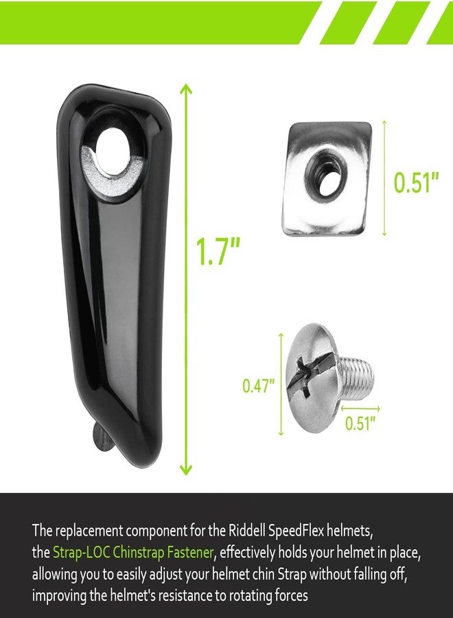 ArrogantF Football Helmet Thumb Screws and Chinstrap w/Screws and T-Nuts Compatible with Riddell SpeedFlex, Keep for Speedflex Youth Football Helmet Chinstrap Stabilization System to Reduce Head Injury 2 Pack - Image 5