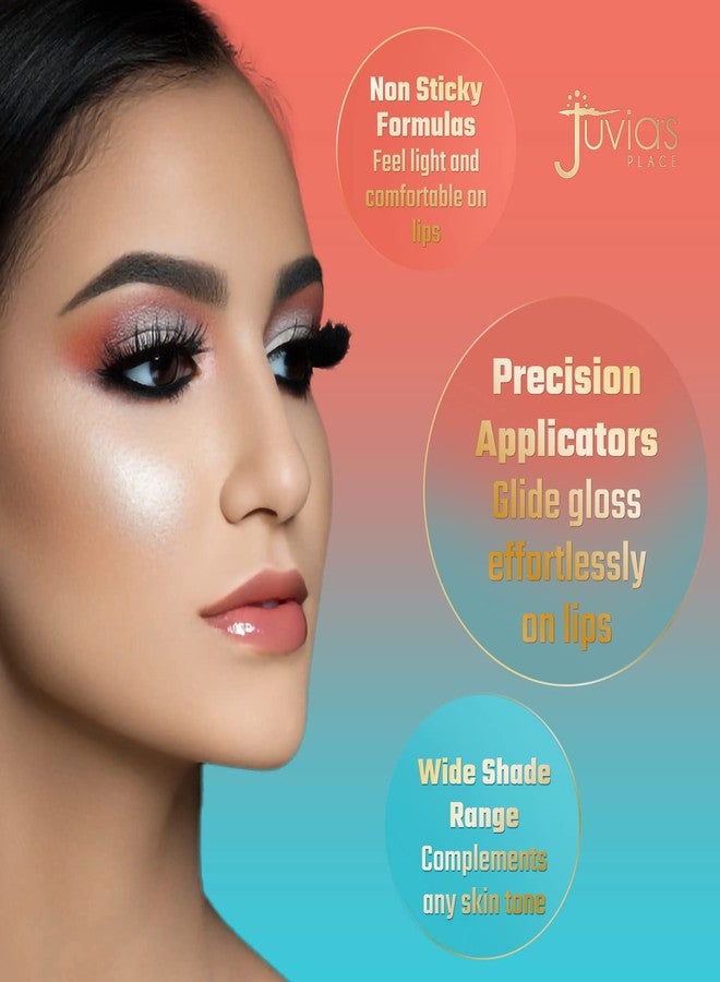 Juvia's Place لمسة جوبيا لامع شفاه طويل الأمد ريفليكت بارلي ذير، غير لزج، لامع بشكل رائع، 16 أونصة، بيج محايد فاتح، ناعم وكريمي - Image 3