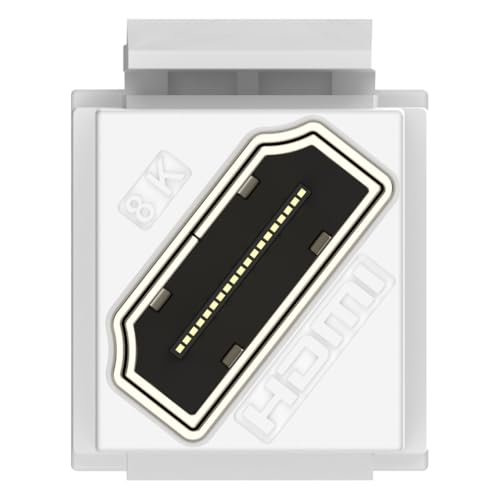 YOEMELY HDMI Keystone 8K, White HDMI Keystone Coupler for HDMI 2.1a Cable Pass Through, Including 8K 60Hz or 4K 120Hz Resolution and up to 48G Bandwidth (6 Pack) - Image 3
