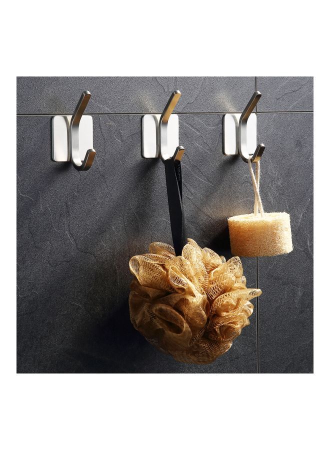 Loquat 4-Piece Wall-mounted Hook Silver - Image 2