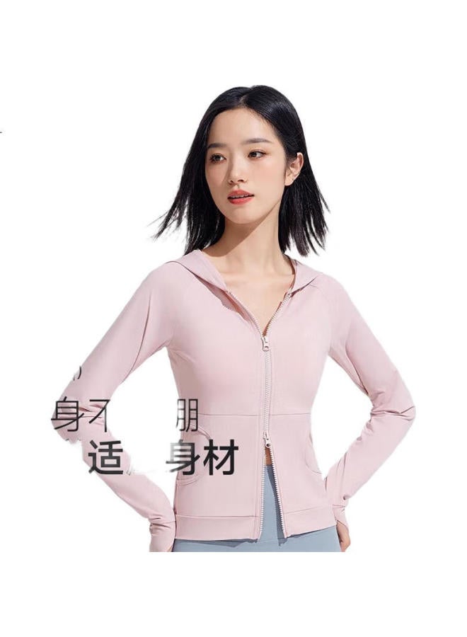 Vvc Sun Protection Clothing For Women, Slim Fit, Uv-Resistant, Ice Silk Sun Protection Garment, Urban Light Outdoor Breathable Jacket, Dou Sha Pink, L - Image 1