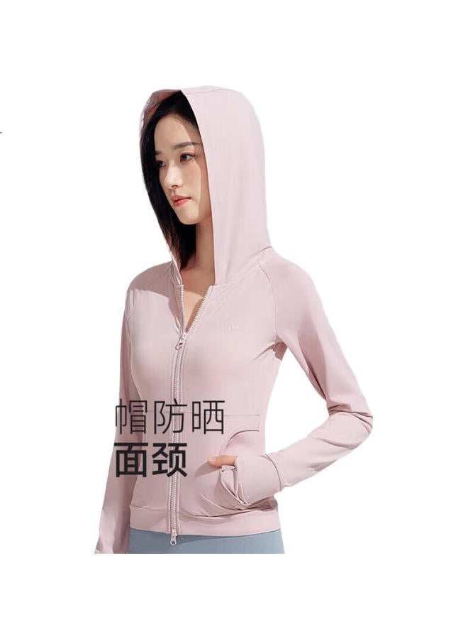 Vvc Sun Protection Clothing For Women, Slim Fit, Uv-Resistant, Ice Silk Sun Protection Garment, Urban Light Outdoor Breathable Jacket, Dou Sha Pink, L - Image 3