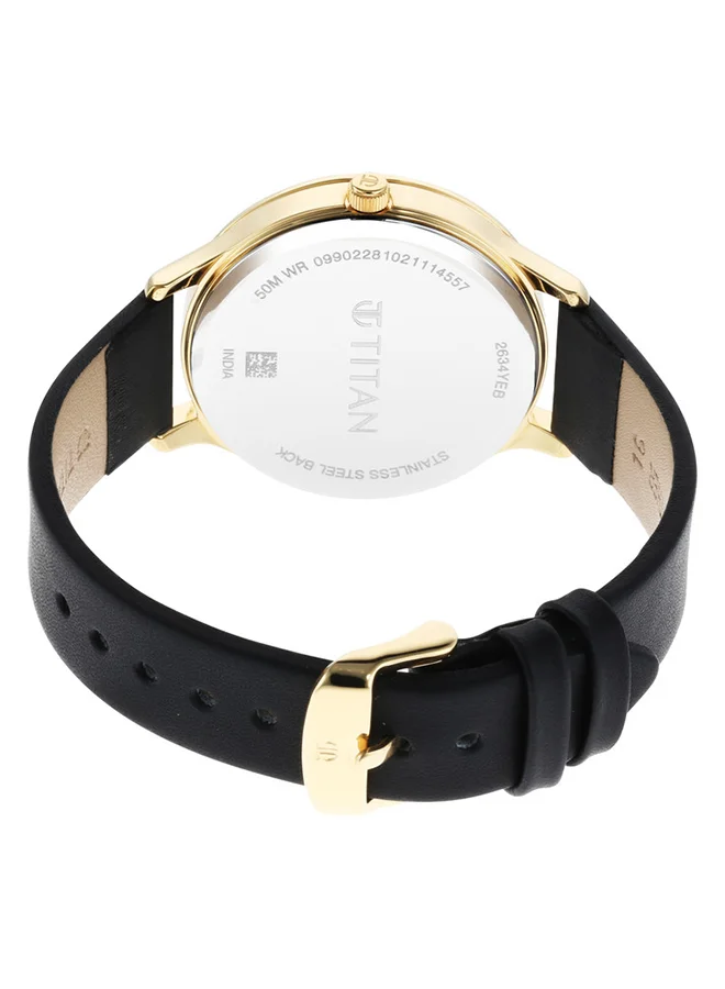 TITAN Leather Analog Wrist Watch 2634YL01