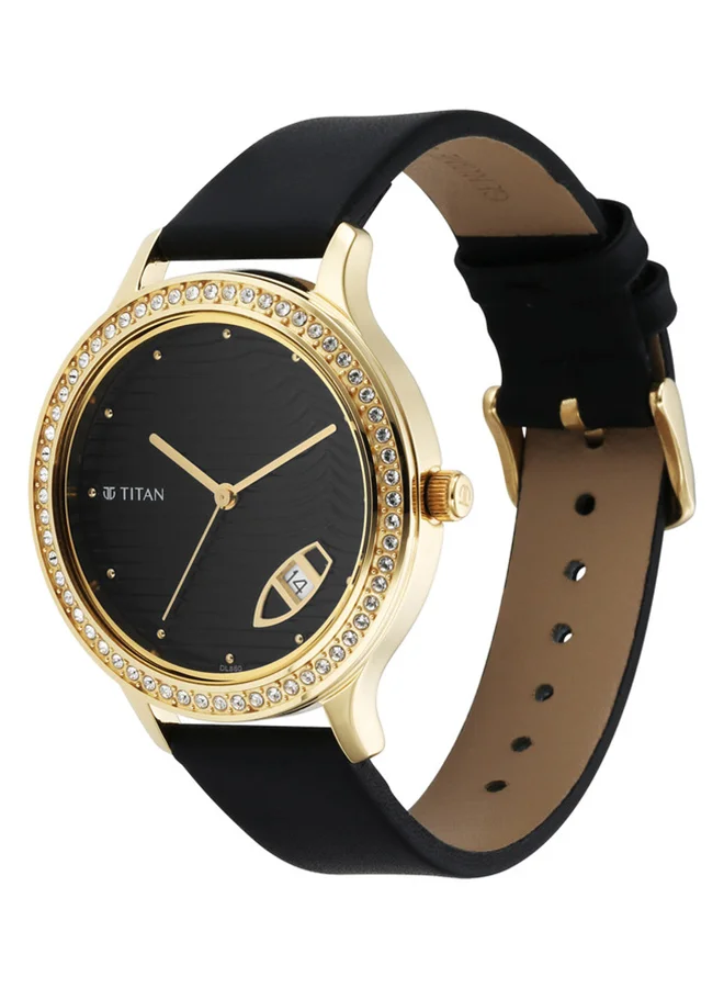 TITAN Leather Analog Wrist Watch 2634YL01