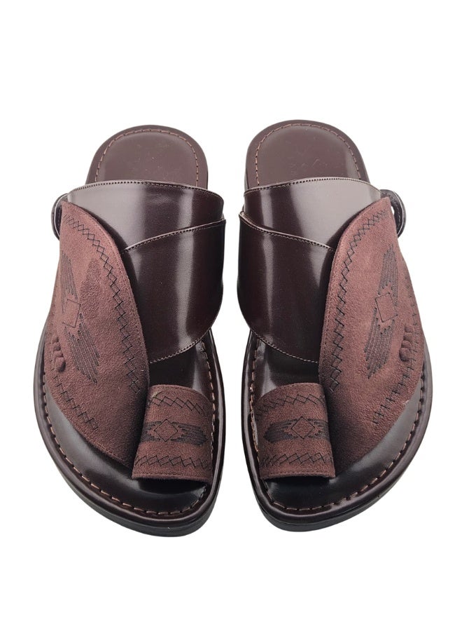 AL Fanoos Men's Arabic Toe Sandal Al Fanoos Classic Dual-Texture Design - Image 2