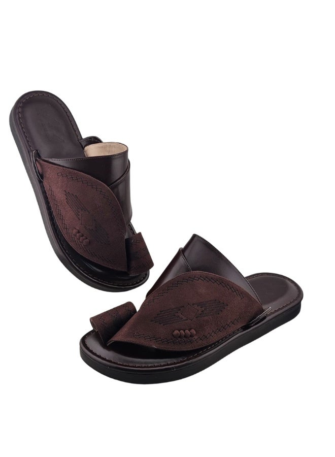 AL Fanoos Men's Arabic Toe Sandal Al Fanoos Classic Dual-Texture Design - Image 1