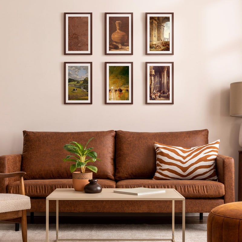 upsimples 11x17 Picture Frame, Display Pictures 9x15 with Mat or 11 x 17 Without, Wall Hanging Poster Frames, Brown, 1 Pack - Image 2