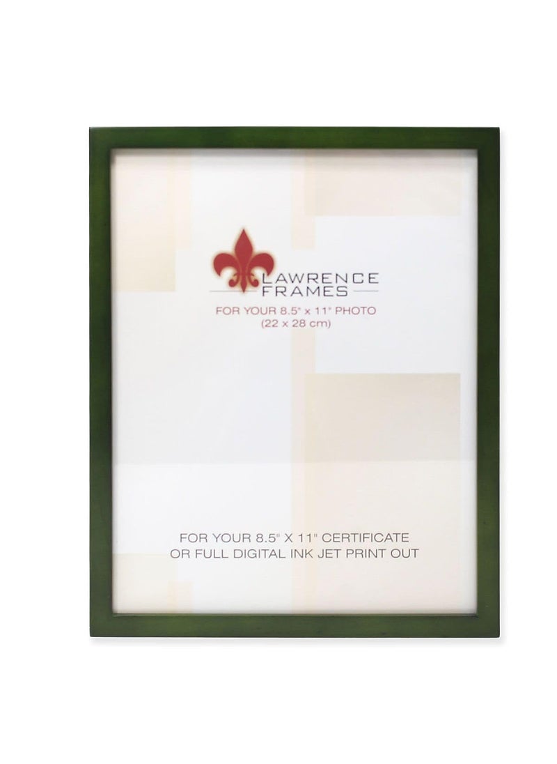 Lawrence Frames Lawrence Frames Collection Wood Certificate Picture Frame Gallery  Green  8.5x11  - Image 1