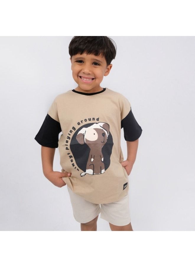 playmore OVER-SIZED PRINTED T-SHIRT  - Image 1