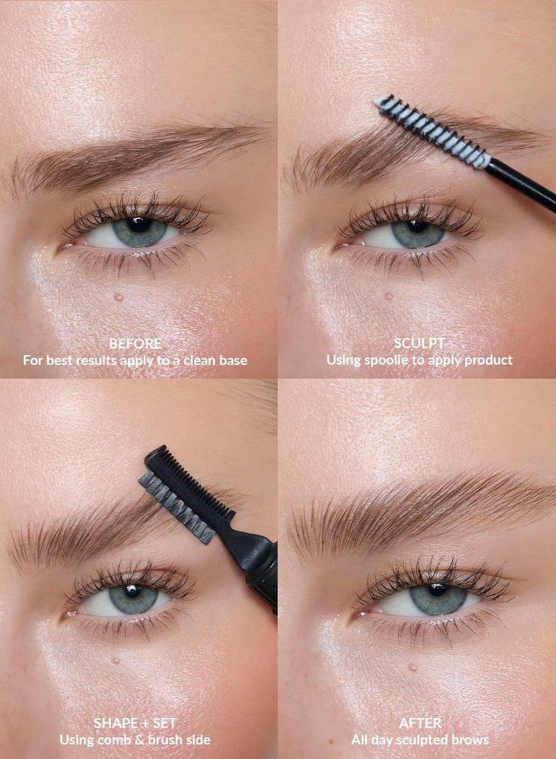 REFY Original Brow Sculpt Mascara  – Mini 3ml | Professional Hold, No Flaking with Dual-Ended Brush - Image 4