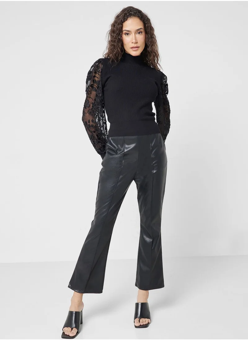 French Connection High Waist Pu Pants