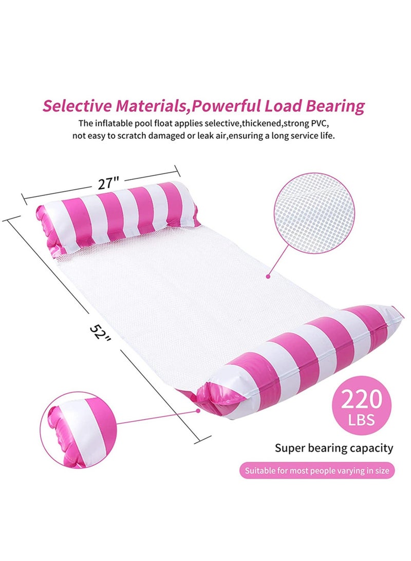 Excefore Inflatable Water Hammock, Water Hammock Pool Lounger, Floating Bed Lounge Chair Drifter Saddle, Swimming Pool Float Water Hammock Inflatable Lake Lounge Chair for Kids Adults 2-Pack - Image 2