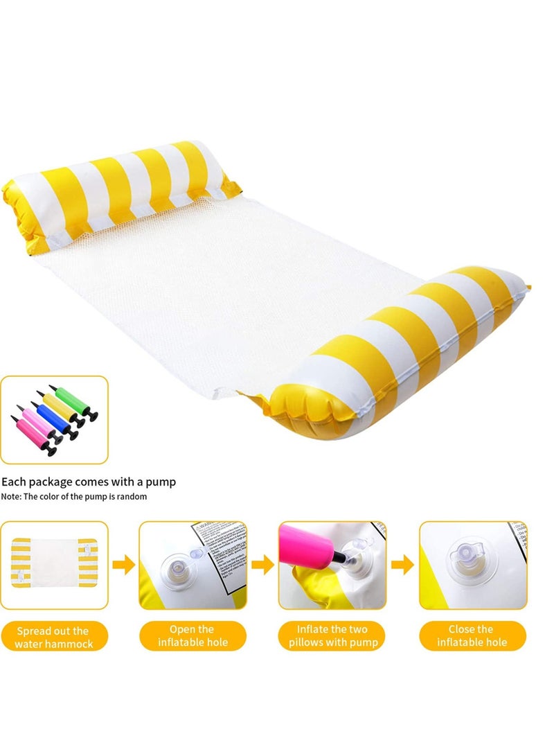 Excefore Inflatable Water Hammock, Water Hammock Pool Lounger, Floating Bed Lounge Chair Drifter Saddle, Swimming Pool Float Water Hammock Inflatable Lake Lounge Chair for Kids Adults 2-Pack - Image 4