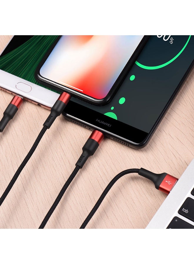 Hoco X26 Xpress Cable USB to Lightning-Micro-USB Type-C - Image 5