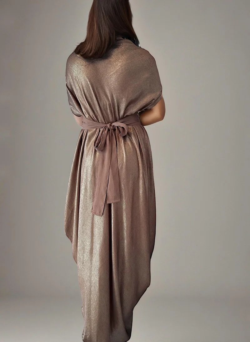 إكستاسي طقم فستان درابيه