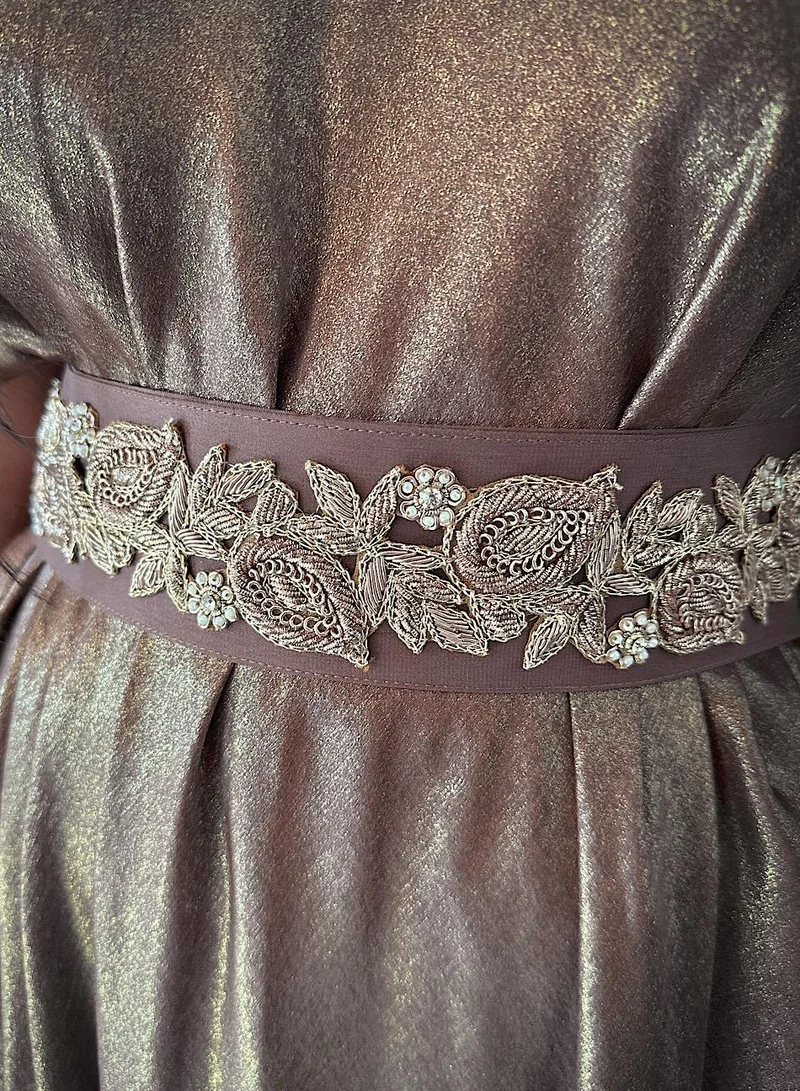 إكستاسي طقم فستان درابيه